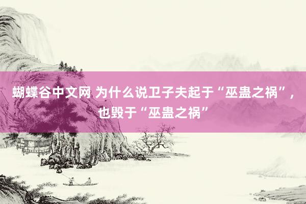 蝴蝶谷中文网 为什么说卫子夫起于“巫蛊之祸”，也毁于“巫蛊之祸”