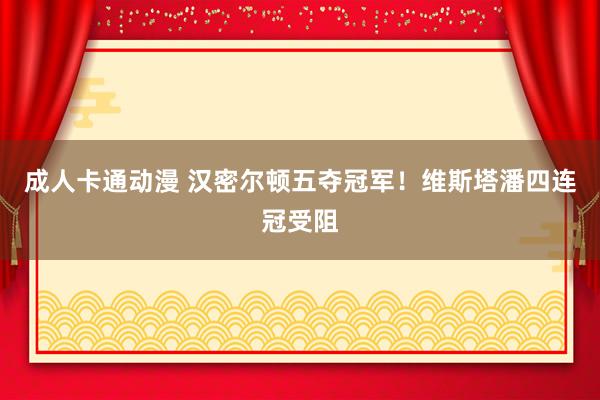 成人卡通动漫 汉密尔顿五夺冠军！维斯塔潘四连冠受阻