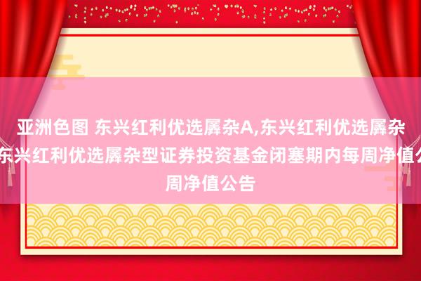 亚洲色图 东兴红利优选羼杂A,东兴红利优选羼杂C: 东兴红利优选羼杂型证券投资基金闭塞期内每周净值公告