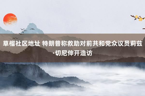 草榴社区地址 特朗普称救助对前共和党众议员莉兹·切尼伸开造访