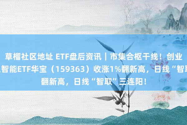草榴社区地址 ETF盘后资讯｜市集合枢干线！创业板东谈主工智能ETF华宝（159363）收涨1%翻新高，日线“智取”三连阳！